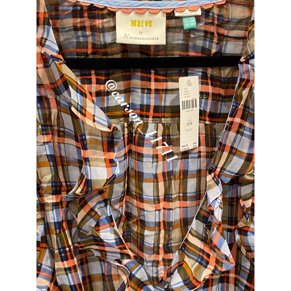 NWT Anthropologie Laila Ruffled Blouse by Maeve - Picture 4 of 9